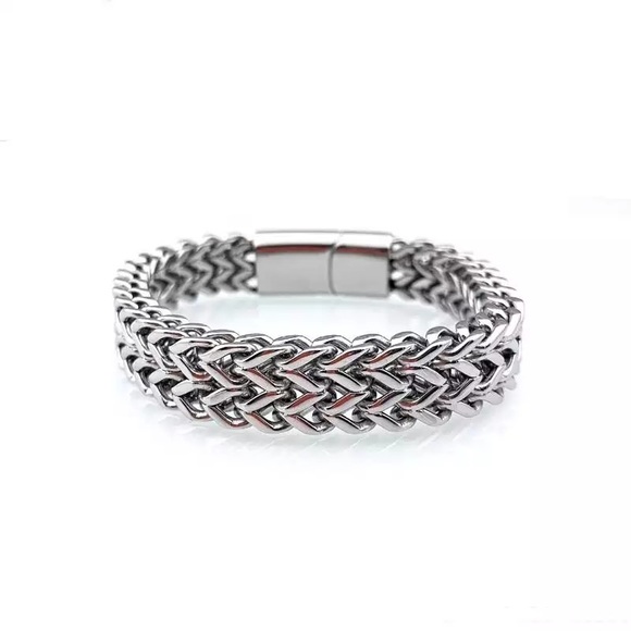 316L Stainless Steel Curb Cuban Link Bracelet - Picture 6 of 7